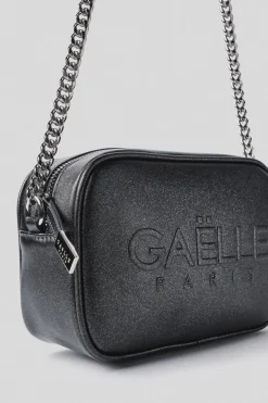Borse A Mano^Gaëlle Mini camera bag glitter con logo embossed • - Paris Nero