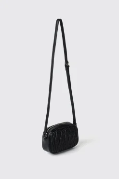 Borse Mini|Borse A Tracolla^Gaëlle Mini camera bag plisse' con logo in metallo • - Paris Nero