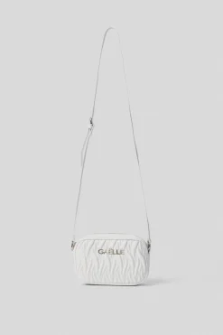 Borse Mini|Borse A Tracolla^Gaëlle Mini camera bag plisse' con logo in metallo • - Paris Bianco