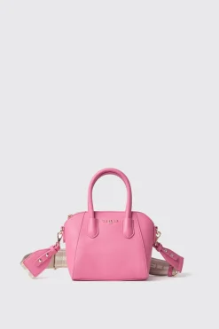 Borse A Mano|Borse A Tracolla^Gaëlle Mini duffle con logo in metallo e tracolla jacquard • - Paris Fucsia
