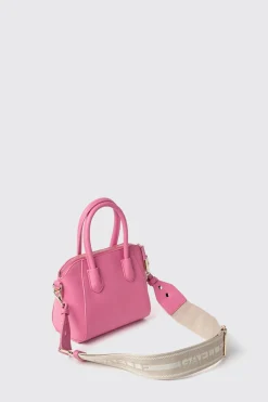 Borse A Mano|Borse A Tracolla^Gaëlle Mini duffle con logo in metallo e tracolla jacquard • - Paris Fucsia