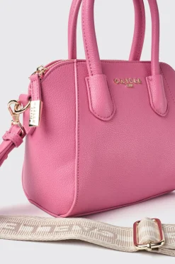 Borse A Mano|Borse A Tracolla^Gaëlle Mini duffle con logo in metallo e tracolla jacquard • - Paris Fucsia
