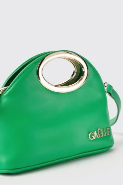 Borse A Mano|Borse Mini^Gaëlle Mini hand bag con logo in metallo • - Paris Verde