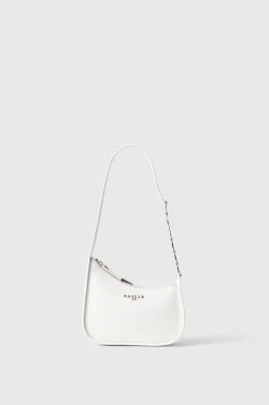 Borse Mini|Borse A Tracolla^Gaëlle Mini hand bag con logo in metallo e logo catena su tracolla • - Paris Bianco