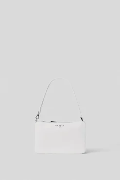 Pochette^Gaëlle Mini pochette con logo in metallo • - Paris Bianco