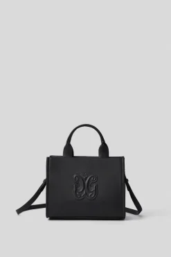 Borse A Mano^Gaëlle Mini shopper con logo embossed • - Paris Nero
