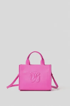 Borse A Mano^Gaëlle Mini shopper con logo embossed • - Paris Fucsia