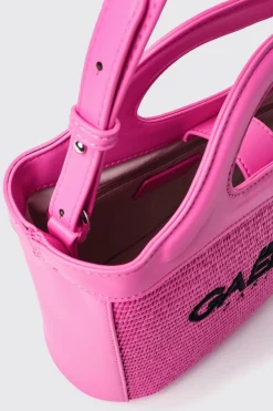 Borse A Mano|Borse Mini^Gaëlle Mini shopper con logo ricamato • - Paris Fucsia