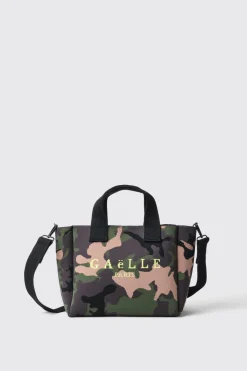 Borse A Mano|Borse Mini^Gaëlle Mini shopper con logo ricamato • - Paris Camouflage