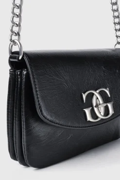 Borse A Mano|Borse Mini^Gaëlle Mini shoulder strap con double g a girello • - Paris Nero