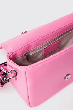 Borse Mini|Borse A Tracolla^Gaëlle Mini shoulder strap con logo in metallo e tracolla personalizzata • - Paris Rosa