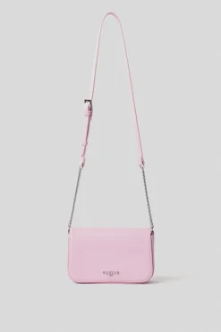 Borse A Mano^Gaëlle Mini shoulder strap con logo in metallo • - Paris Rosa