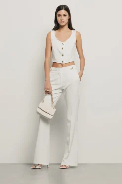 Borse Mini^Gaëlle Mini shoulder strap con logo in metallo • - Paris Bianco