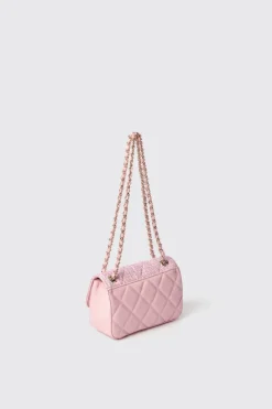 Borse Mini^Gaëlle Mini shoulder strap con logo in metallo • - Paris Rosa