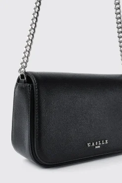 Borse A Mano|Borse A Tracolla^Gaëlle Mini shoulder strap con logo in metallo • - Paris Nero