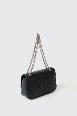 Borse A Tracolla^Gaëlle Mini shoulder strap con matelasse' e logo con strass • - Paris Nero