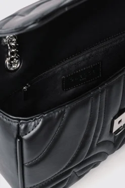 Borse A Tracolla^Gaëlle Mini shoulder strap con matelasse' e logo con strass • - Paris Nero
