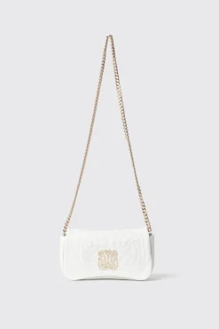 Borse Mini|Borse A Tracolla^Gaëlle Mini shoulder strap con matelasse' e applicazione double g in metallo • - Paris Bianco