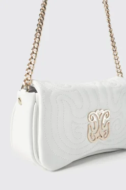 Borse Mini|Borse A Tracolla^Gaëlle Mini shoulder strap con matelasse' e applicazione double g in metallo • - Paris Bianco