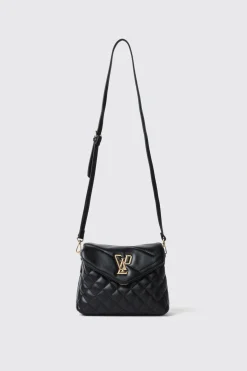 Borse Mini|Borse A Tracolla^Gaëlle Mini shoulder strap doppio matelasse' glp in metallo • - Paris Nero
