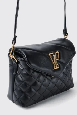 Borse Mini|Borse A Tracolla^Gaëlle Mini shoulder strap doppio matelasse' glp in metallo • - Paris Nero