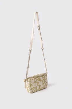 Borse Mini|Borse A Tracolla^Gaëlle Mini shoulder strap jacquard con logo in metallo • - Paris Naturale
