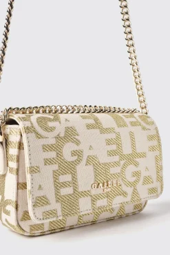 Borse Mini|Borse A Tracolla^Gaëlle Mini shoulder strap jacquard con logo in metallo • - Paris Naturale