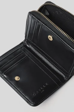 Piccola Pelletteria^Gaëlle Mini zip around doppio matelasse' glp in metallo • - Paris Nero