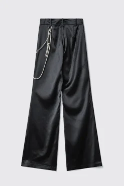 Pantaloni & Leggings^Gaëlle Pantalone a trombetta con vita bassa e dettaglio accessorio • - Paris Nero
