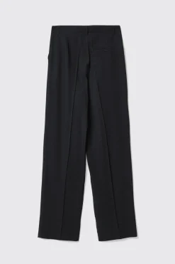 Pantaloni & Leggings^Gaëlle Pantalone a vita bassa in poliviscosa con cinturino in sovrapposizione pieghe • - Paris Nero