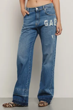 Pantaloni & Leggings|Denim^Gaëlle Pantalone boy low waist straight • - Paris Blu