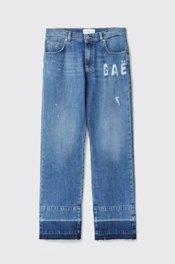 Pantaloni & Leggings|Denim^Gaëlle Pantalone boy low waist straight • - Paris Blu