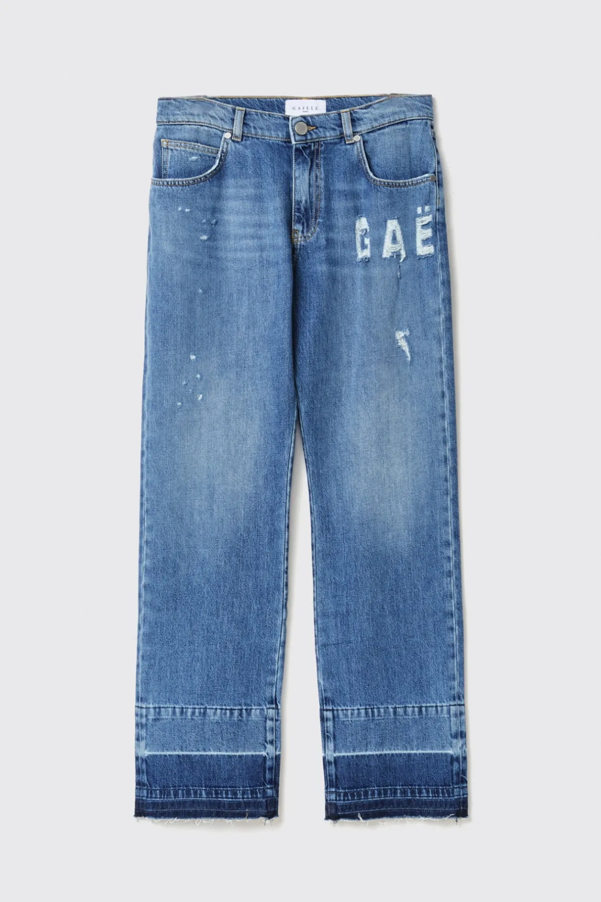 Pantaloni & Leggings|Denim^Gaëlle Pantalone boy low waist straight • - Paris Blu