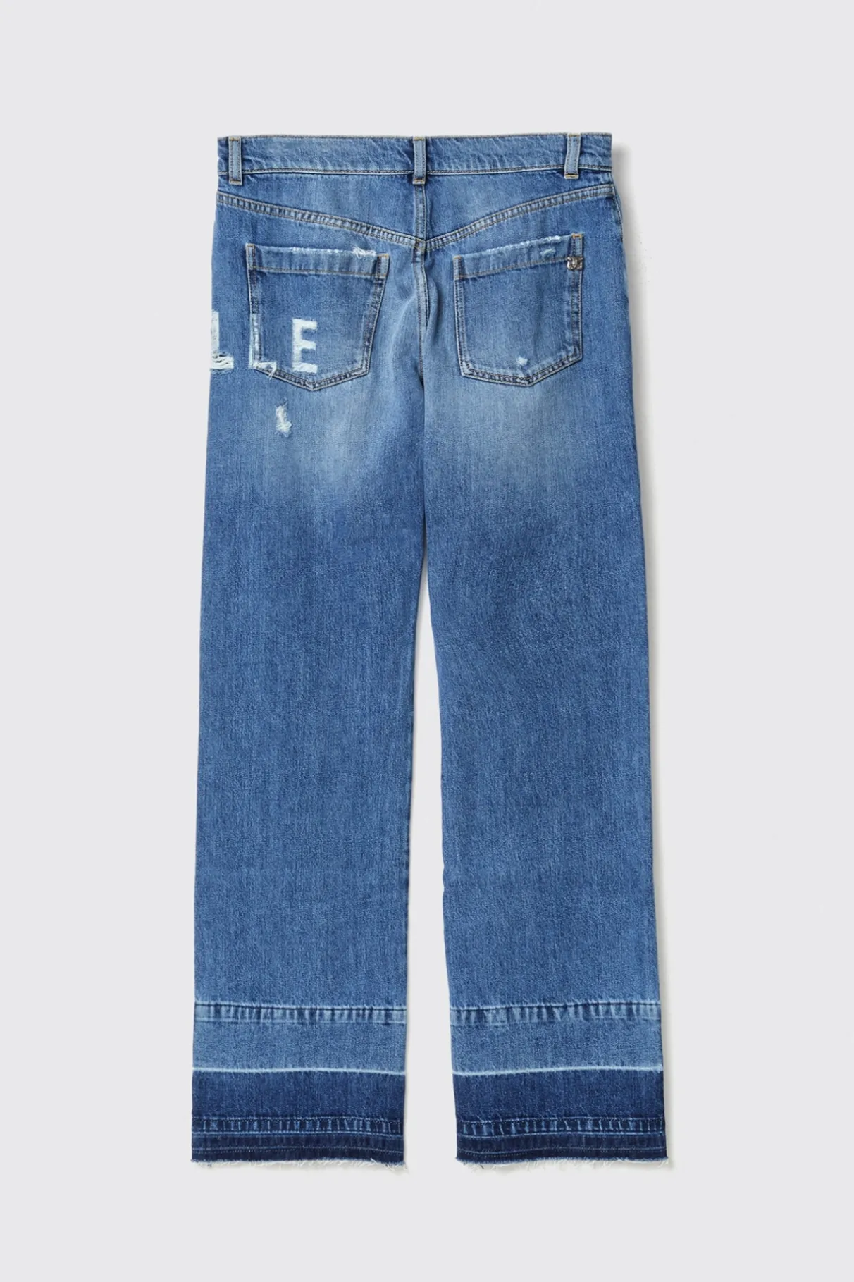 Pantaloni & Leggings|Denim^Gaëlle Pantalone boy low waist straight • - Paris Blu