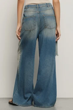 Pantaloni & Leggings|Denim^Gaëlle Pantalone boy low waist wide leg • - Paris Blu