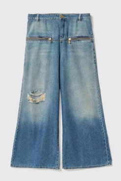 Pantaloni & Leggings|Denim^Gaëlle Pantalone boy low waist wide leg • - Paris Blu