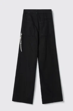 Pantaloni & Leggings|Denim^Gaëlle Pantalone boy over loose fit con catene strass • - Paris Nero