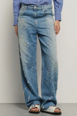 Pantaloni & Leggings|Denim^Gaëlle Pantalone boy straight loose fit • - Paris Blu