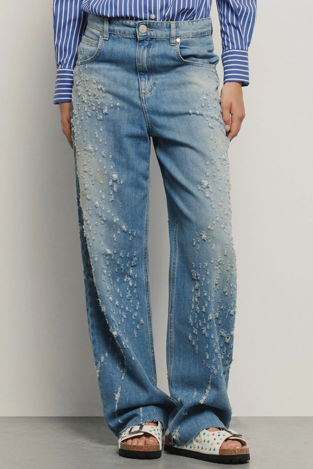 Pantaloni & Leggings|Denim^Gaëlle Pantalone boy straight loose fit • - Paris Blu