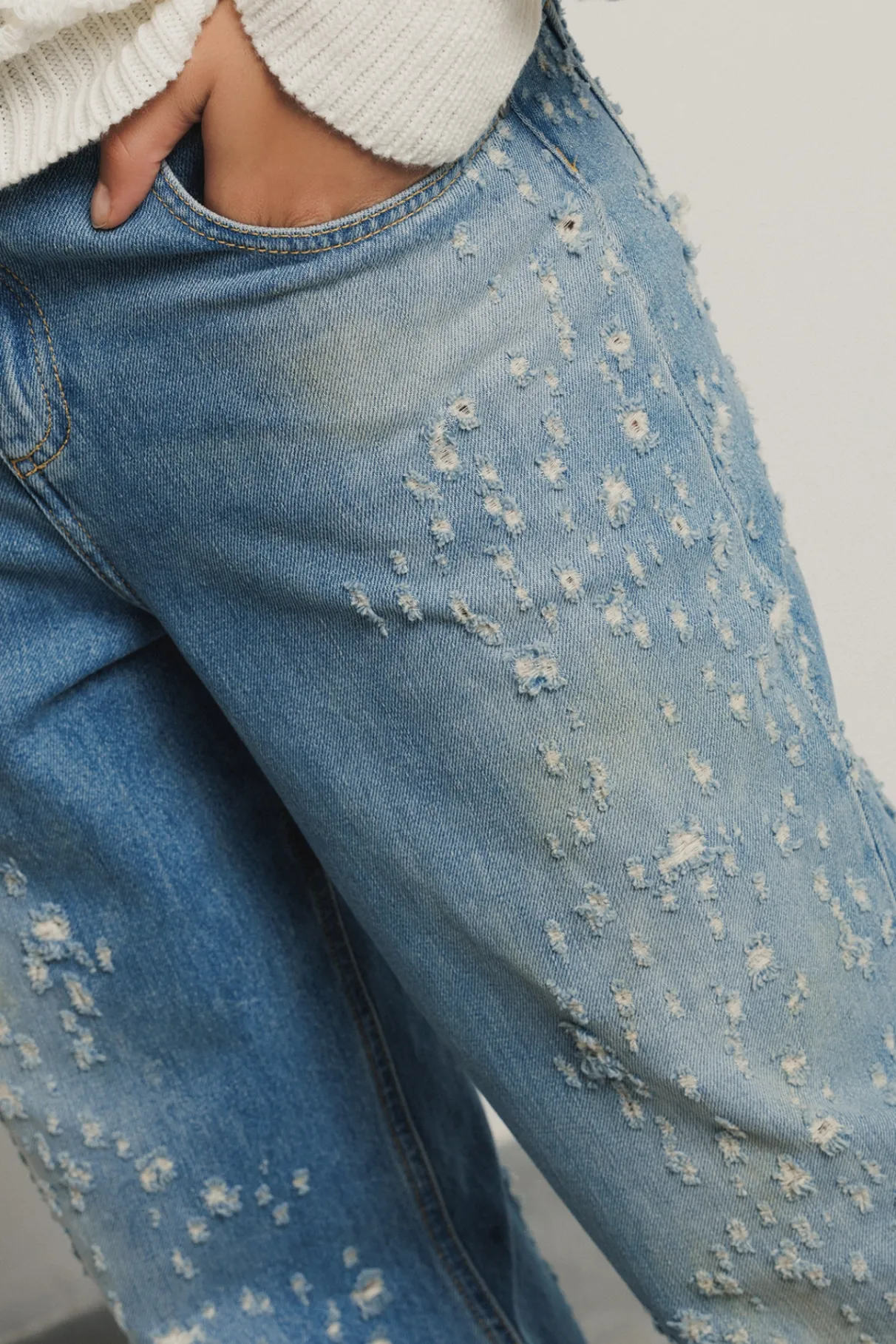 Pantaloni & Leggings|Denim^Gaëlle Pantalone boy straight loose fit • - Paris Blu