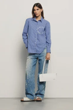 Pantaloni & Leggings|Denim^Gaëlle Pantalone boy straight loose fit • - Paris Blu