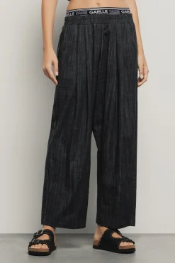 Pantaloni & Leggings^Gaëlle Pantalone carrot con piegoni e cinturino elasticato • - Paris Nero