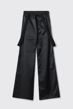 Pantaloni & Leggings^Gaëlle Pantalone dritto con dettaglio nastro logato • - Paris Nero