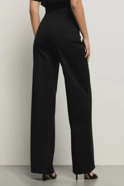 Pantaloni & Leggings^Gaëlle Pantalone dritto con dettaglio in vita • - Paris Nero