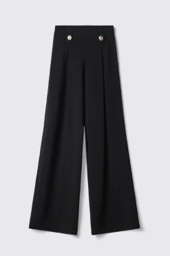 Pantaloni & Leggings^Gaëlle Pantalone dritto con dettaglio in vita • - Paris Nero