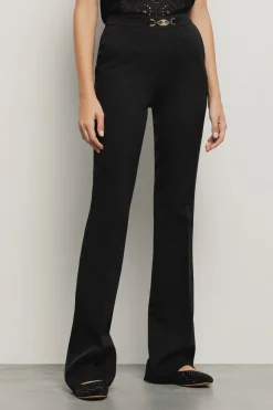 Pantaloni & Leggings^Gaëlle Pantalone flaire in cady con morsetti • - Paris Nero