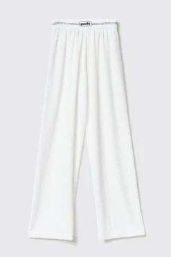 Pantaloni & Leggings^Gaëlle Pantalone largo con cinto logato • - Paris Bianco