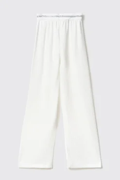 Pantaloni & Leggings^Gaëlle Pantalone largo con cinto logato • - Paris Bianco