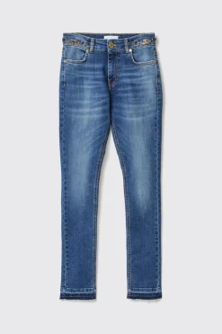 Pantaloni & Leggings|Denim^Gaëlle Pantalone mandy skinny carry over con morsetti • - Paris Blu
