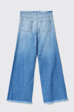Pantaloni & Leggings|Denim^Gaëlle Pantalone maxi palazzo con coulisse • - Paris Blu